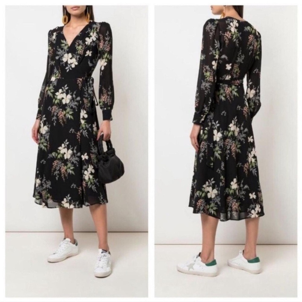 Reformation Susanna Long Sleeve Wrap Dress